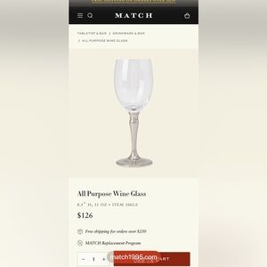 Match Pewter All Purpose Wine Glass